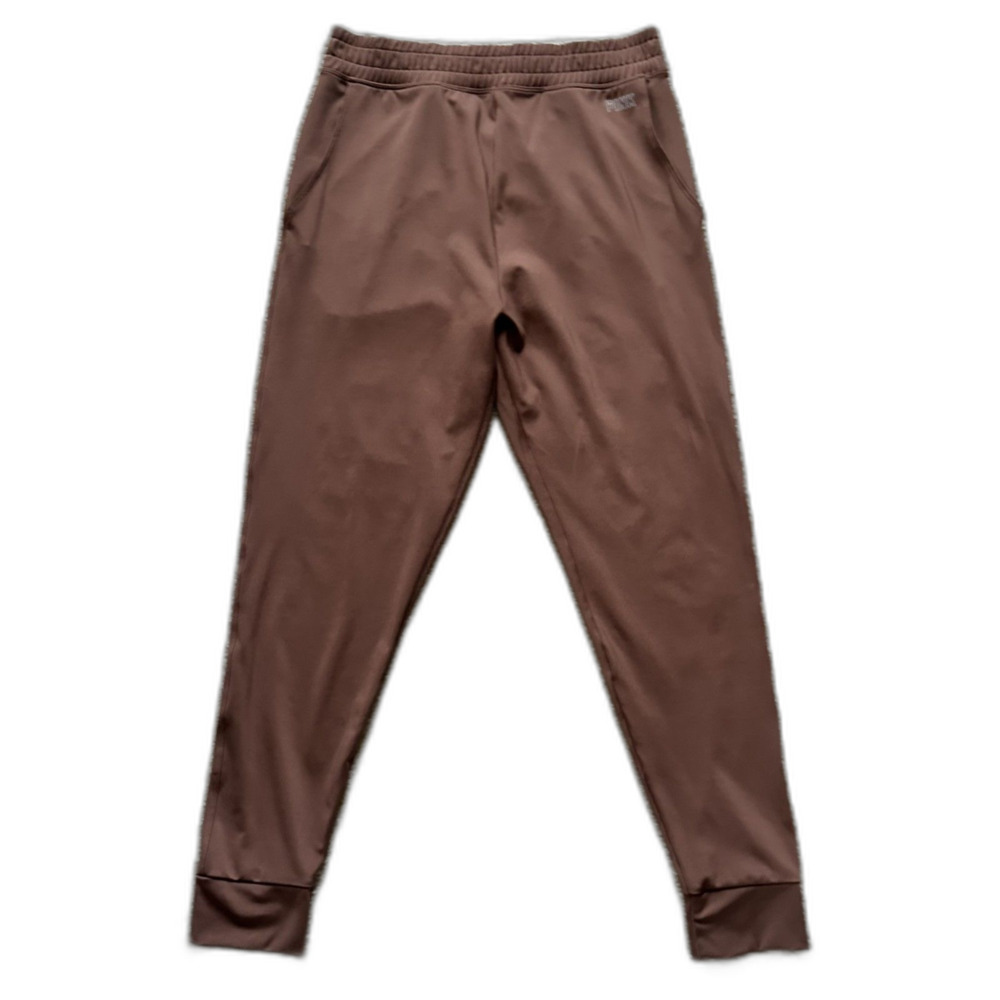 Victoria's Secret Tan Beige Elastic Waist Large Joggers with Pockets LIKE NEW